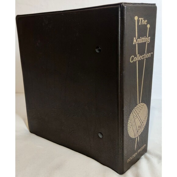 Vintage 1982 "The Knitting Collection" Binder 3" Patterns By Golden Press - Picture 3 of 16